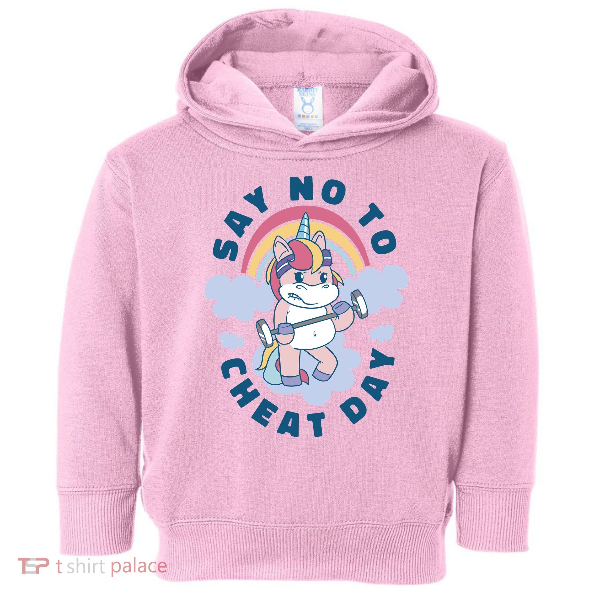 Say No To Cheat Day Unicorn Gym Toddler Hoodie