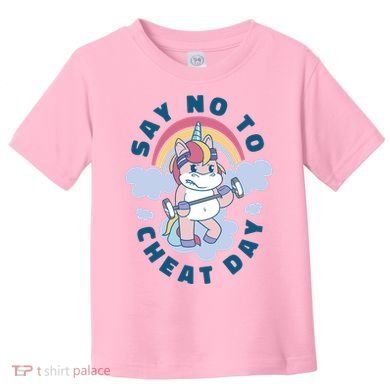 Say No To Cheat Day Unicorn Gym Toddler T-Shirt