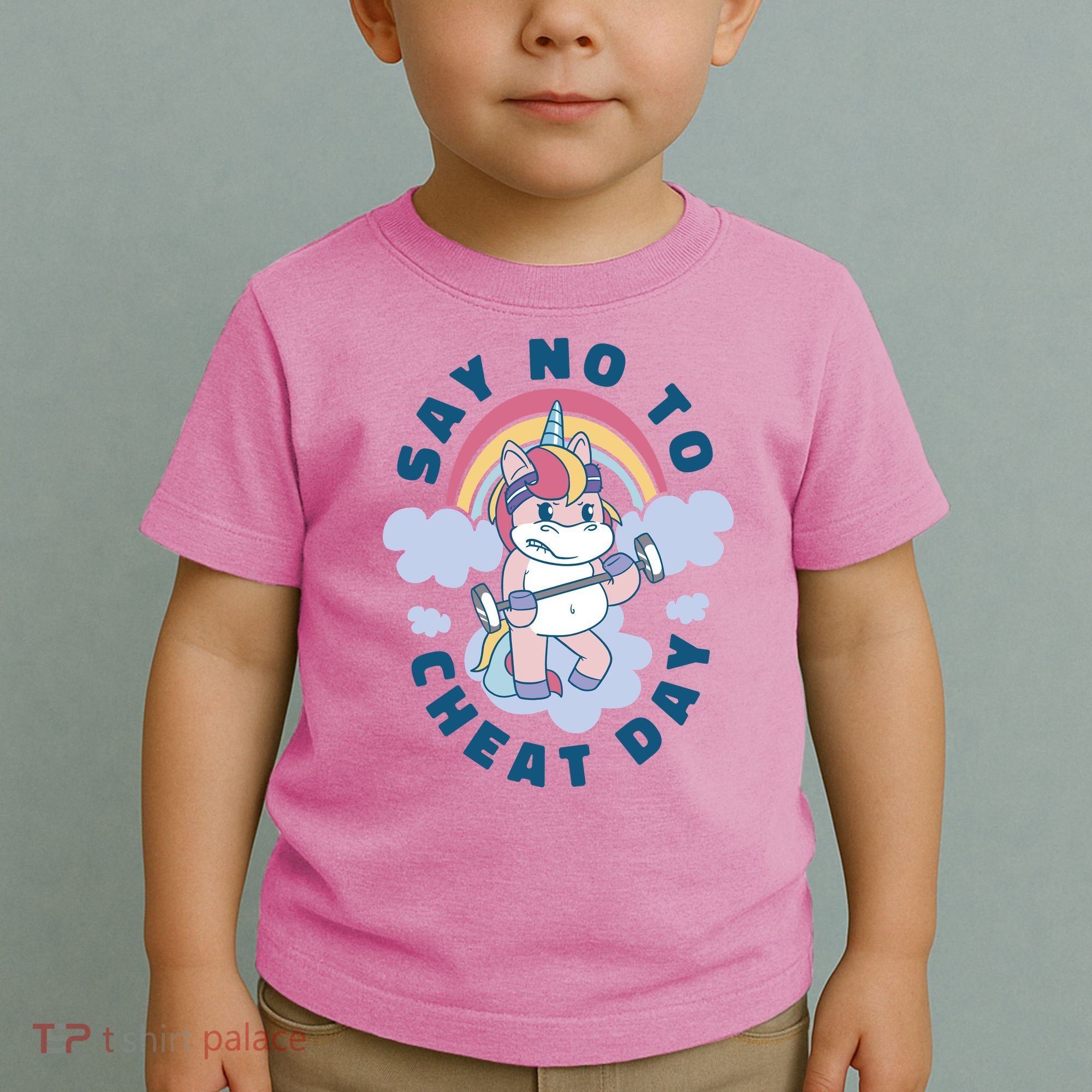 Say No To Cheat Day Unicorn Gym Toddler T-Shirt