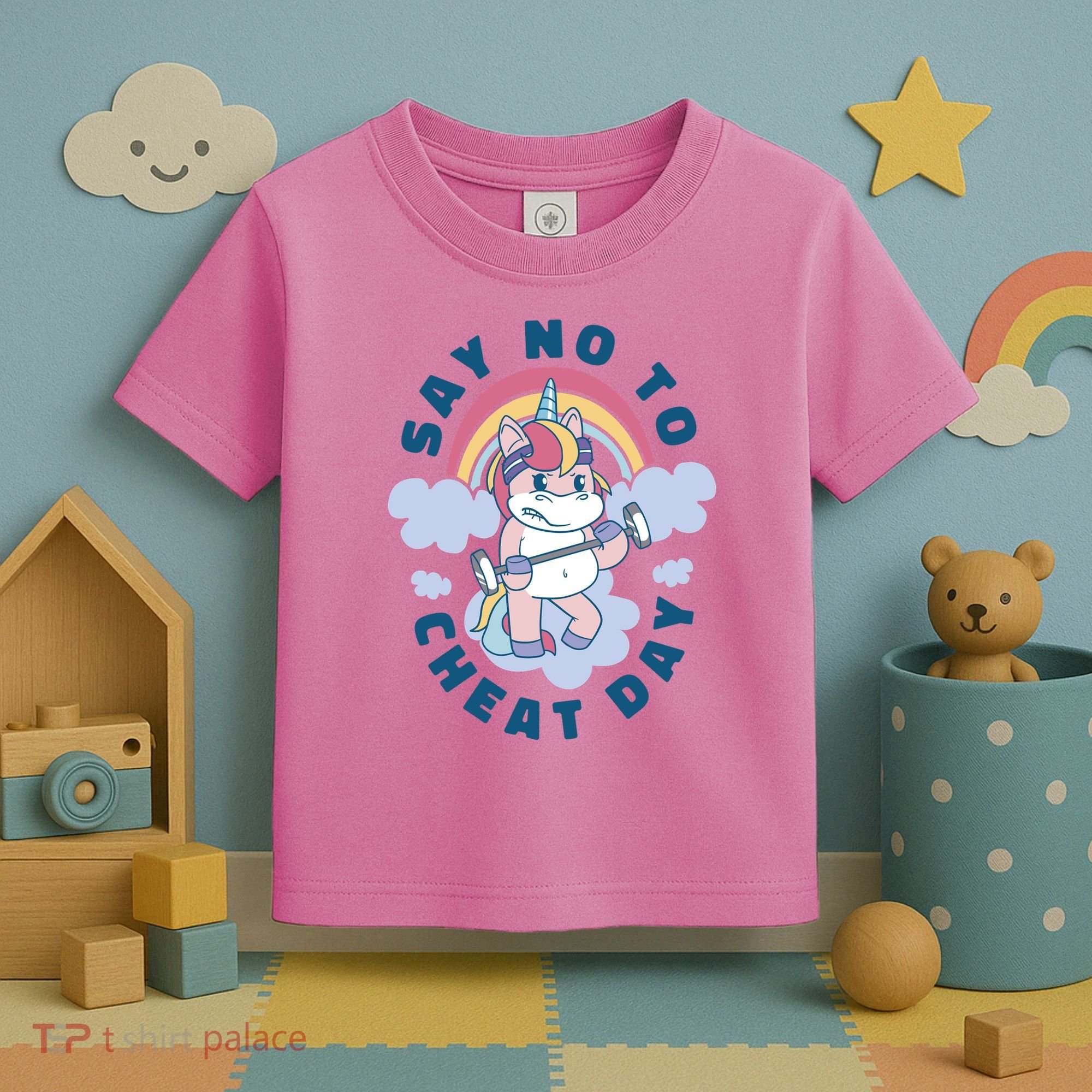 Say No To Cheat Day Unicorn Gym Toddler T-Shirt