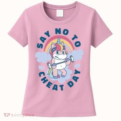 Say No To Cheat Day Unicorn Gym Women's T-Shirt