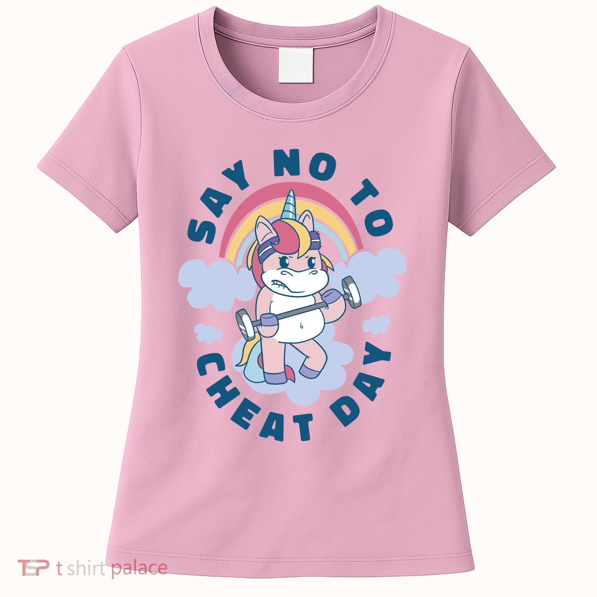 Say No To Cheat Day Unicorn Gym Women's T-Shirt