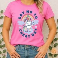 Say No To Cheat Day Unicorn Gym Women's T-Shirt thumb 2