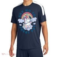 Say No To Cheat Day Unicorn Gym Sport-Tek Competitor United Soccer Jersey thumb 0