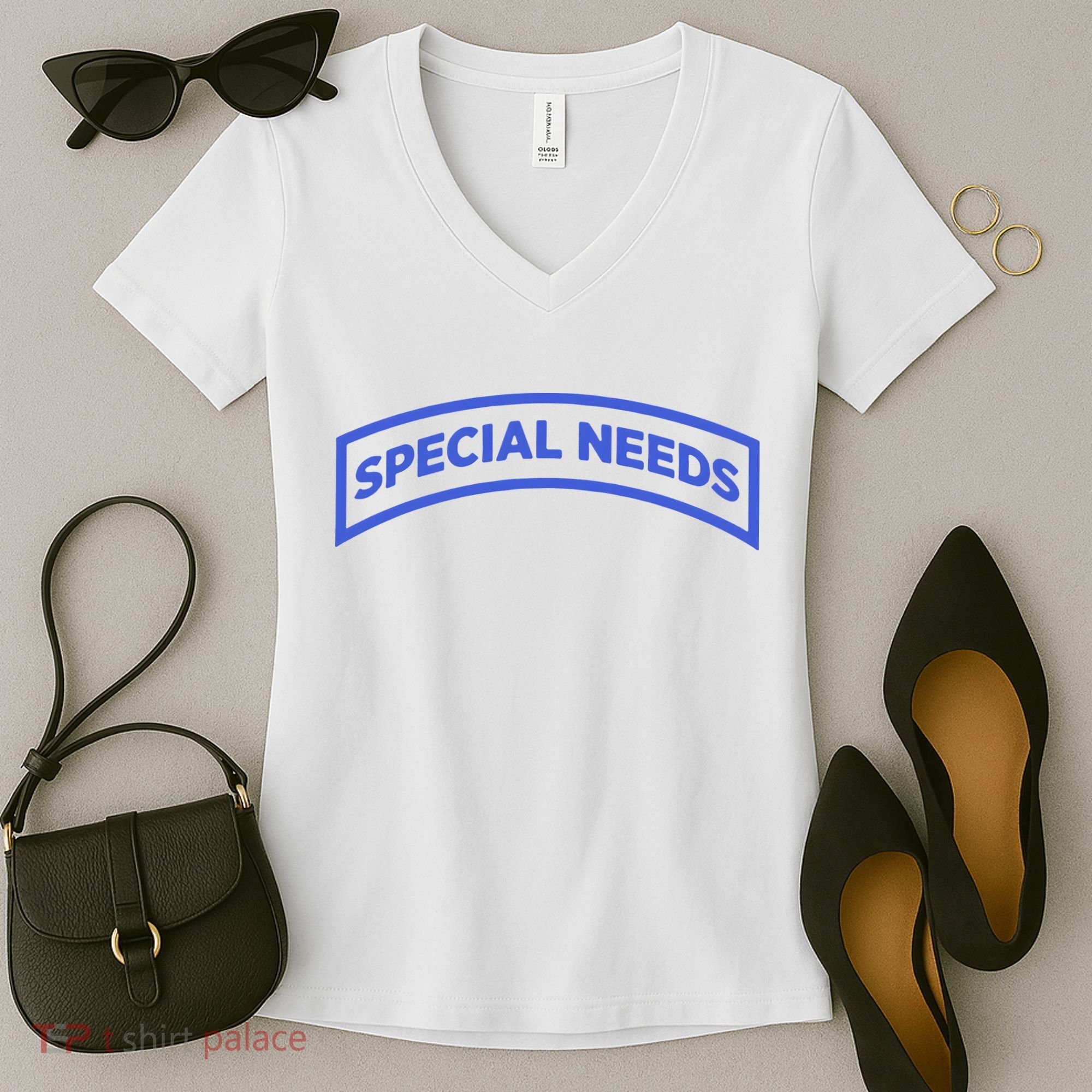 Special Needs Tab Women's V-Neck T-Shirt