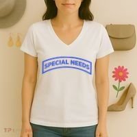 Special Needs Tab Women's V-Neck T-Shirt thumb 3