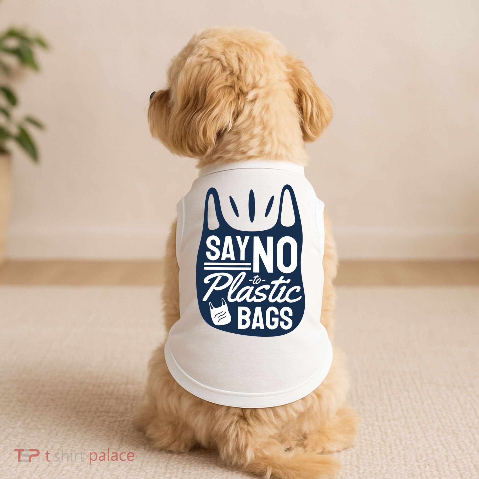 Say No To Plastic Bags Doggie Tank