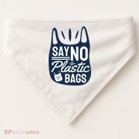 Say No To Plastic Bags USA-Made Doggie Bandana thumb 0