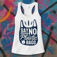 Say No To Plastic Bags Women's Tank Top thumb 3
