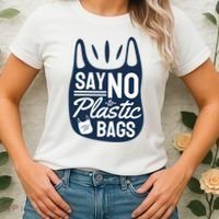 Say No To Plastic Bags Women's T-Shirt thumb 2