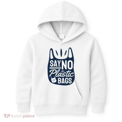 Say No To Plastic Bags Kids Hoodie