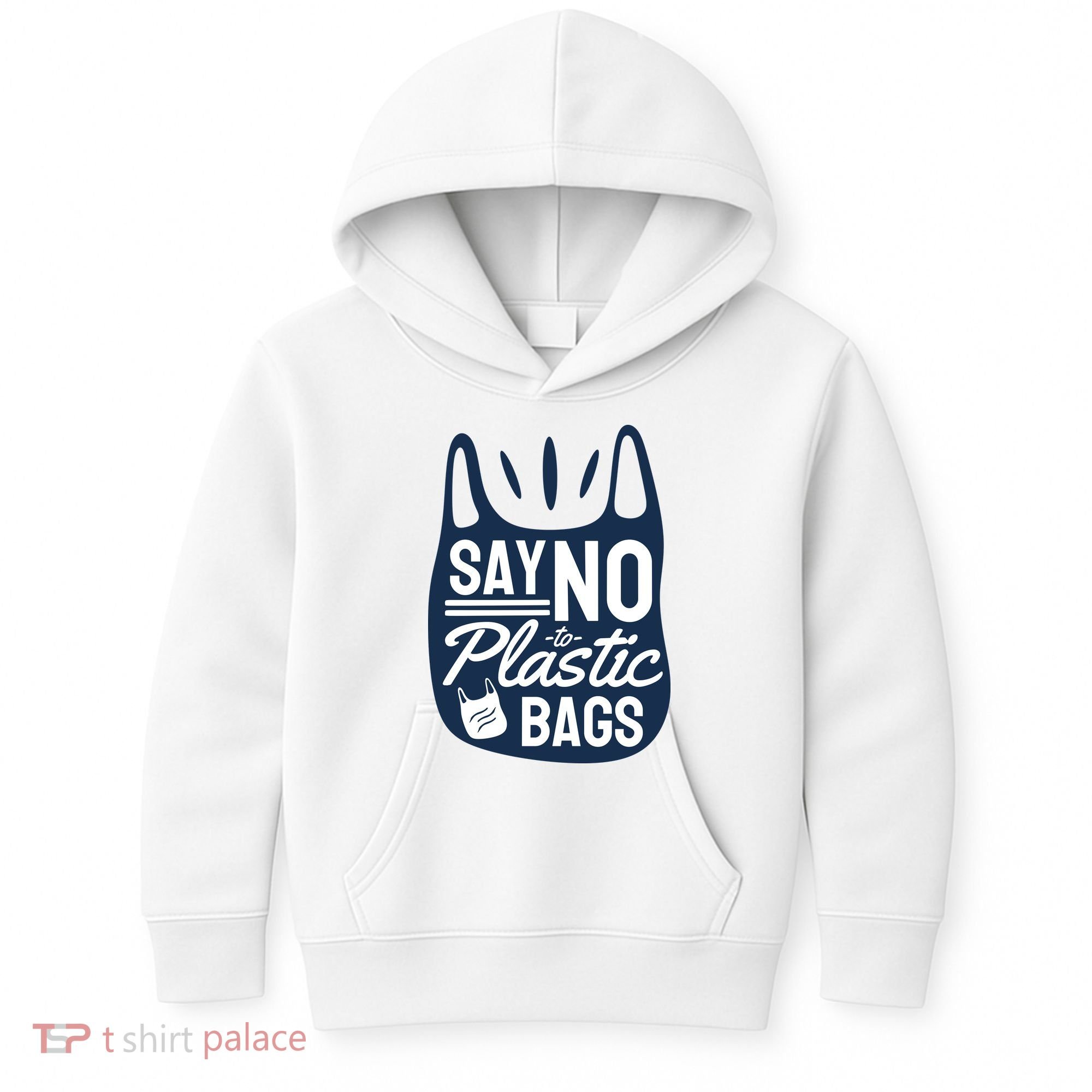 Say No To Plastic Bags Kids Hoodie
