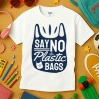 Say No To Plastic Bags Kids T-Shirt thumb 3