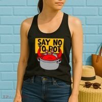 Say No To Pot Funny Crab Eater Seafood Lover Crab Boil Women's Tank Top thumb 2