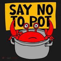 Say No To Pot Funny Crab Eater Seafood Lover Crab Boil Toddler Hoodie thumb 2
