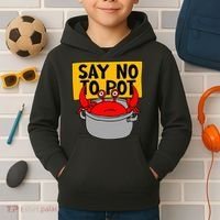 Say No To Pot Funny Crab Eater Seafood Lover Crab Boil Kids Hoodie thumb 2