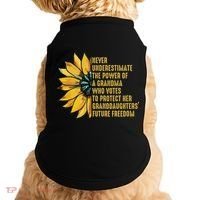 Sunflower Never Underestimate The Power Of Grandma Who Votes Doggie Tank thumb 0