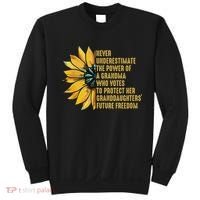 Sunflower Never Underestimate The Power Of Grandma Who Votes Sweatshirt thumb 0