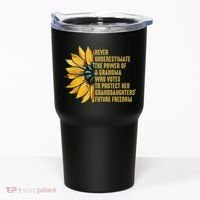 Sunflower Never Underestimate The Power Of Grandma Who Votes Tumbler thumb 0