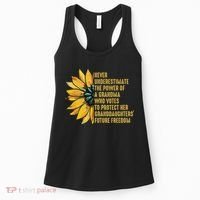 Sunflower Never Underestimate The Power Of Grandma Who Votes Women's Tank Top thumb 0