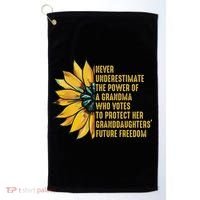Sunflower Never Underestimate The Power Of Grandma Who Votes Golf Towel thumb 0