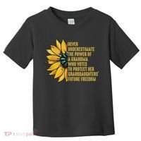 Sunflower Never Underestimate The Power Of Grandma Who Votes Toddler T-Shirt thumb 0
