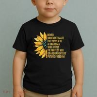 Sunflower Never Underestimate The Power Of Grandma Who Votes Toddler T-Shirt thumb 2