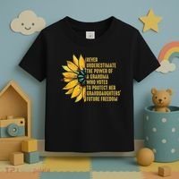 Sunflower Never Underestimate The Power Of Grandma Who Votes Toddler T-Shirt thumb 3