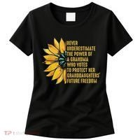 Sunflower Never Underestimate The Power Of Grandma Who Votes Women's T-Shirt thumb 0