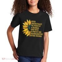 Sunflower Never Underestimate The Power Of Grandma Who Votes Kids T-Shirt thumb 2