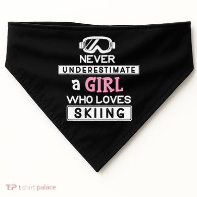 Skiing  Never Underestimate A Ski  USA-Made Doggie Bandana