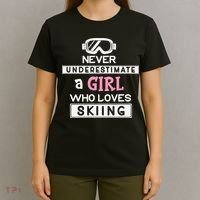 Skiing  Never Underestimate A Ski  T-Shirt thumb 4