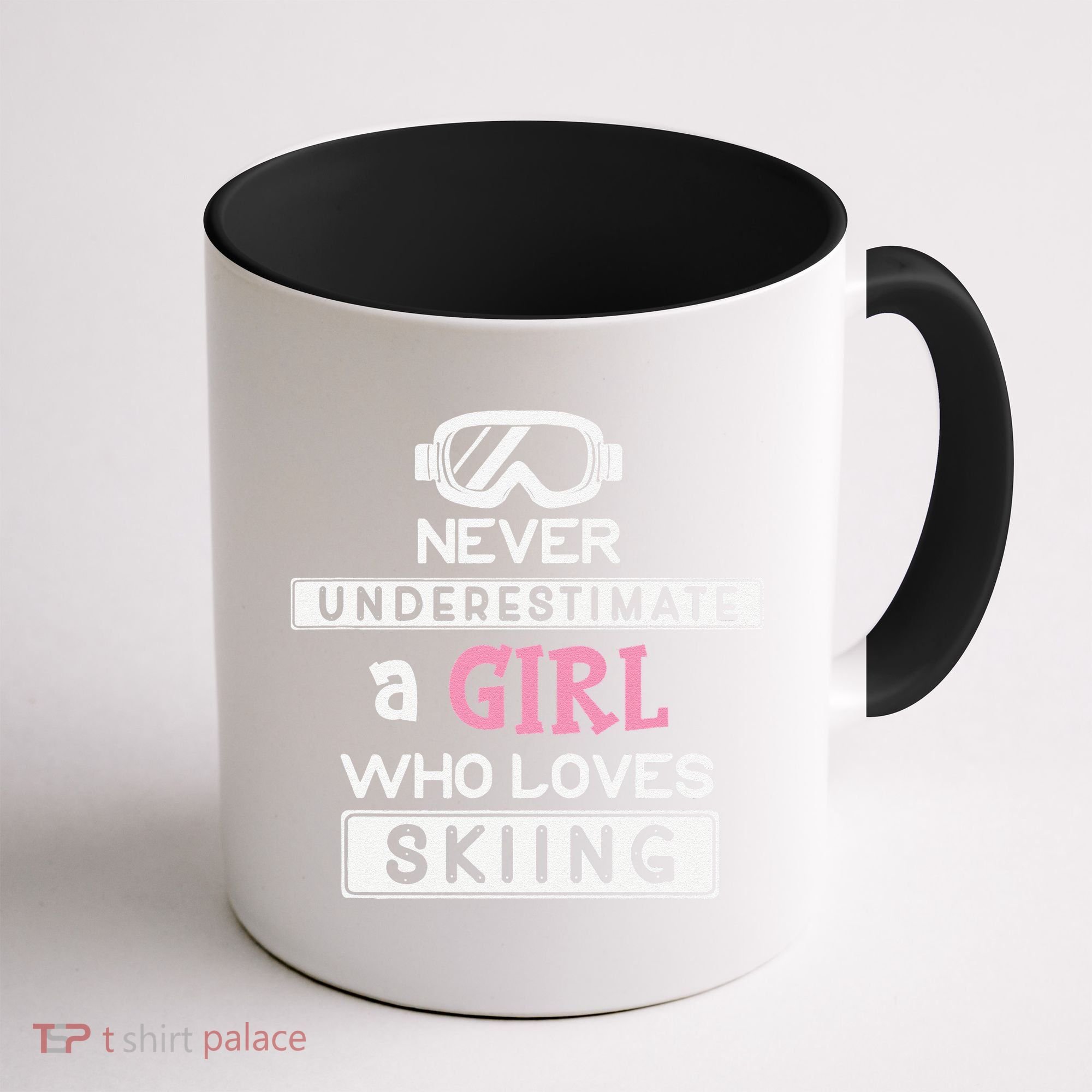Skiing  Never Underestimate A Ski  Coffee Mug
