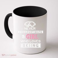 Skiing  Never Underestimate A Ski  Coffee Mug thumb 0