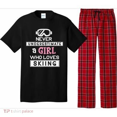 Skiing  Never Underestimate A Ski  Pajama Set