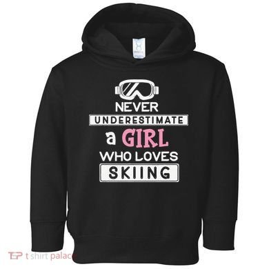 Skiing  Never Underestimate A Ski  Toddler Hoodie