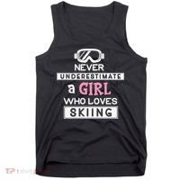 Skiing  Never Underestimate A Ski  Tank Top thumb 0