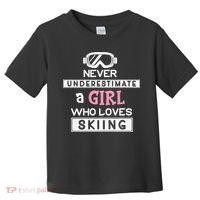 Skiing  Never Underestimate A Ski  Toddler T-Shirt thumb 0
