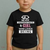 Skiing  Never Underestimate A Ski  Toddler T-Shirt thumb 2