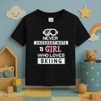 Skiing  Never Underestimate A Ski  Toddler T-Shirt thumb 3