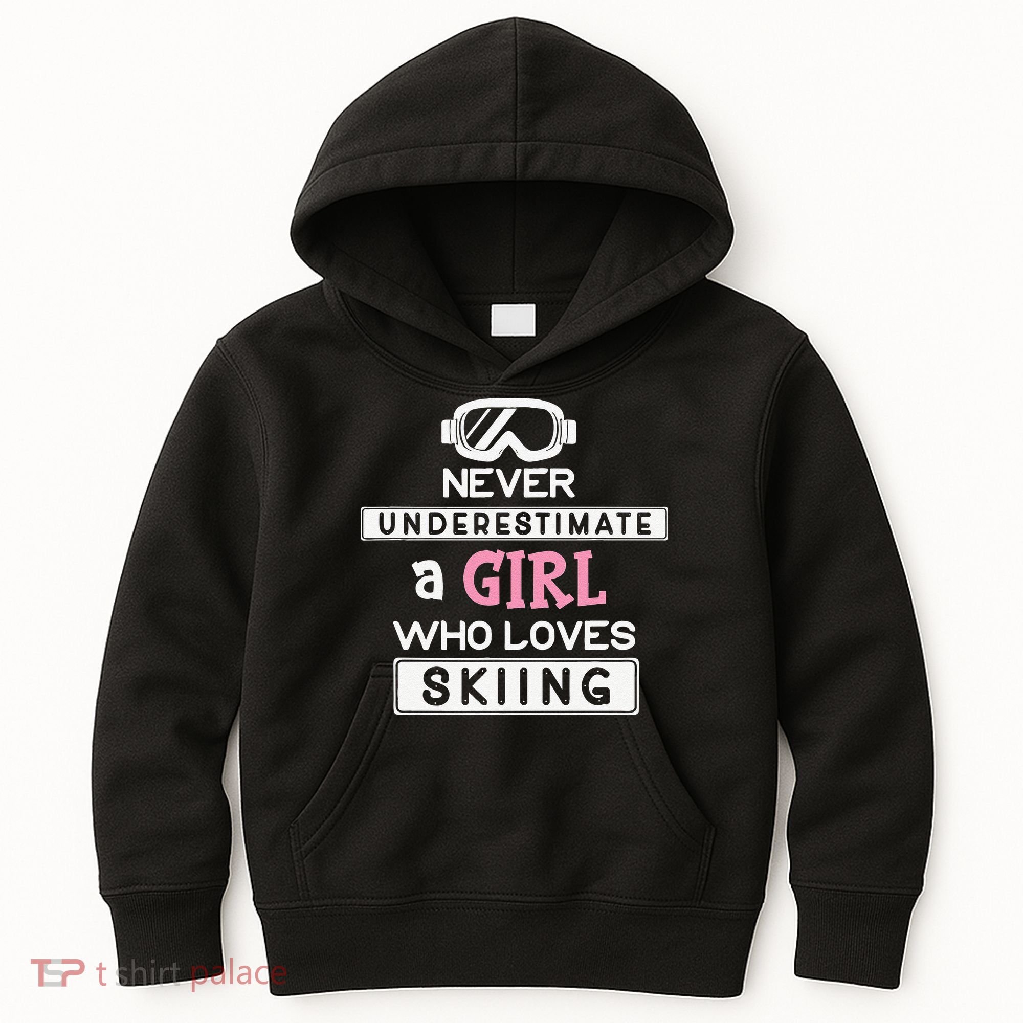 Skiing  Never Underestimate A Ski  Kids Hoodie