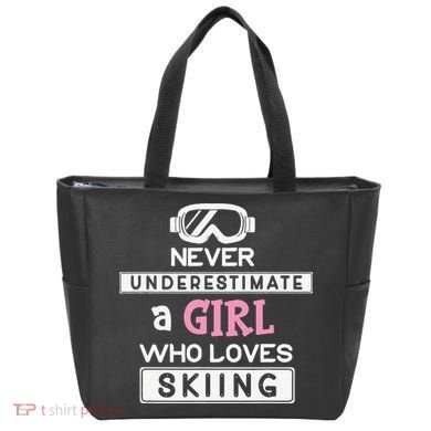 Skiing  Never Underestimate A Ski  Tote Bag