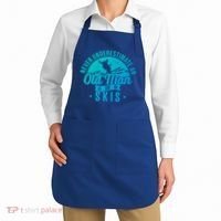 Ski Never Underestimate An Old On Skis Funny Skiing Gift Apron thumb 2