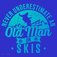 Ski Never Underestimate An Old On Skis Funny Skiing Gift Tote Bag thumb 4