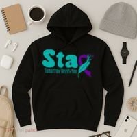 StayTomorrow Needs U Semicolon Suicide Prevention Month Hoodie thumb 3