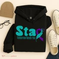 StayTomorrow Needs U Semicolon Suicide Prevention Month Hoodie thumb 4