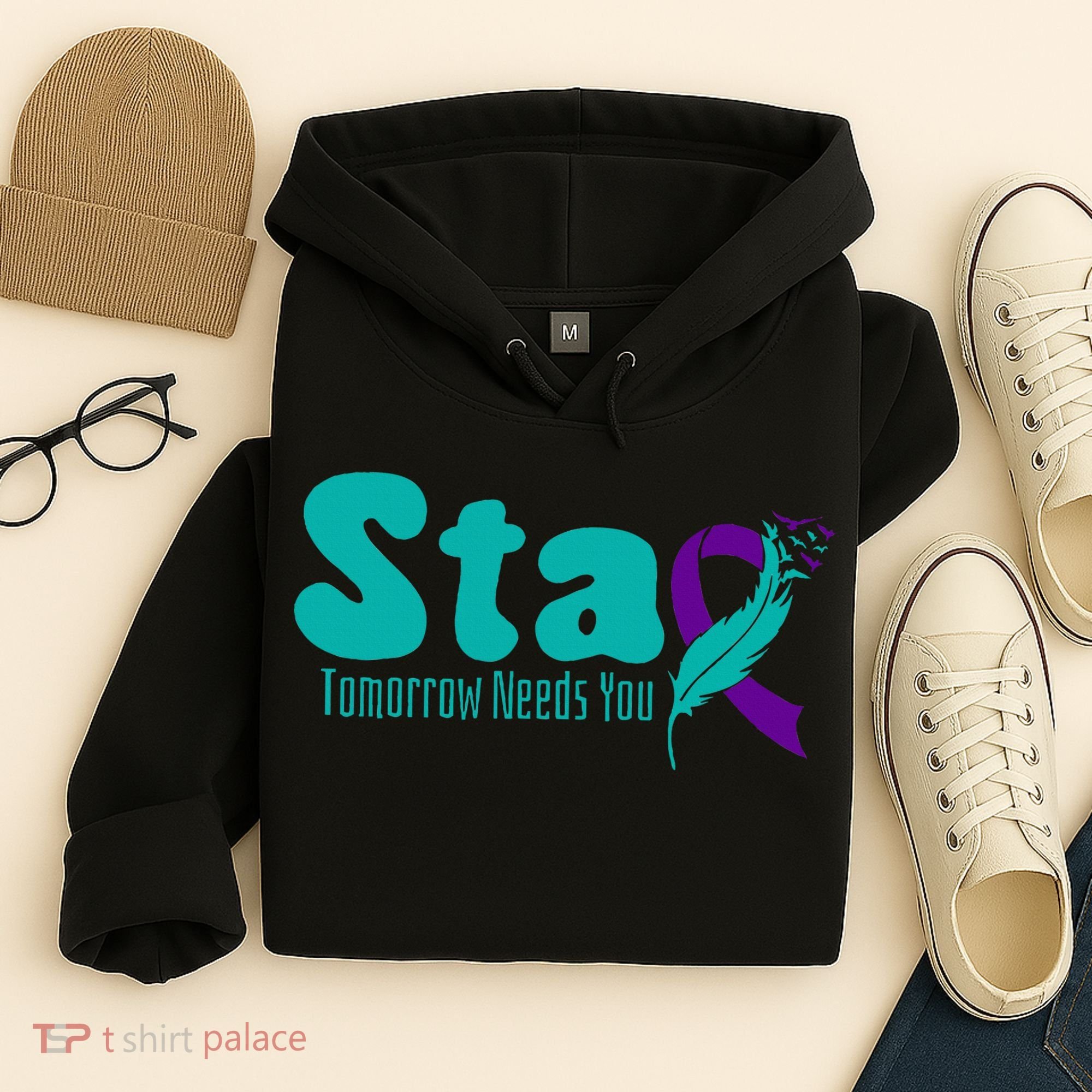 StayTomorrow Needs U Semicolon Suicide Prevention Month Hoodie