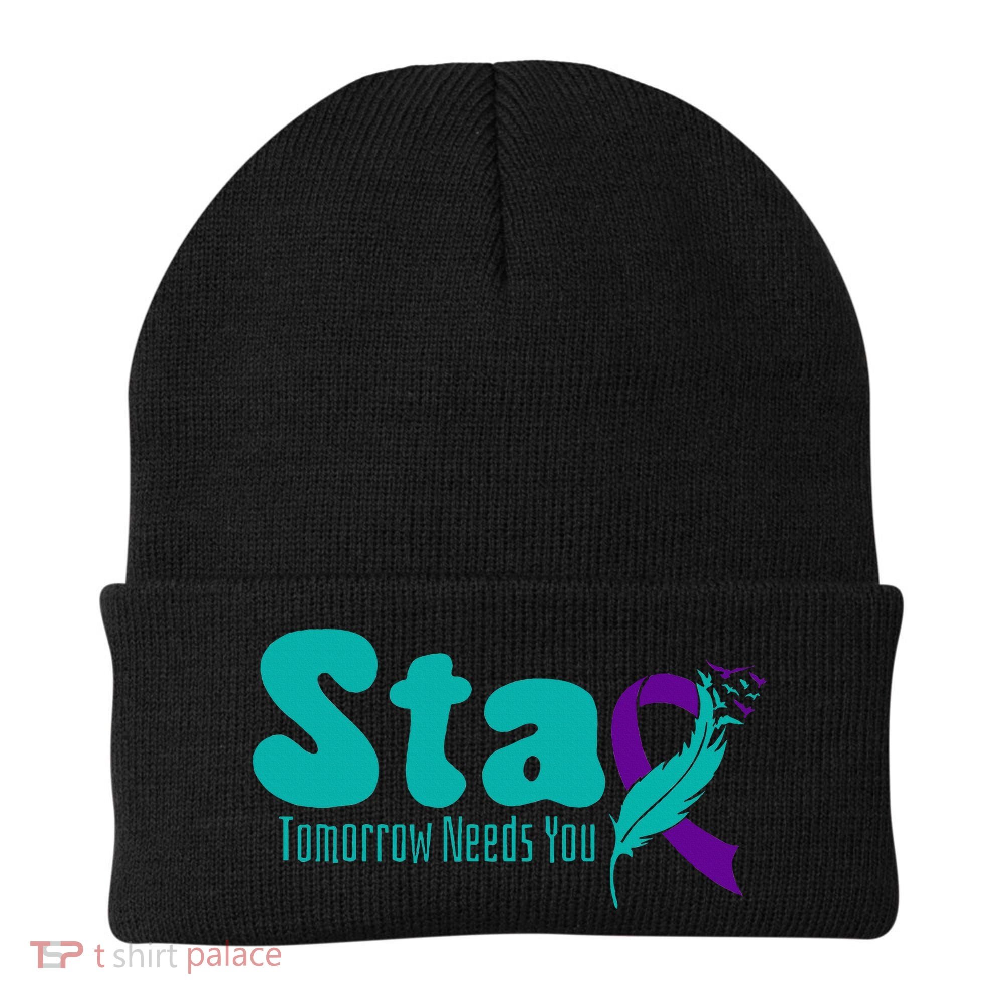 StayTomorrow Needs U Semicolon Suicide Prevention Month Beanie