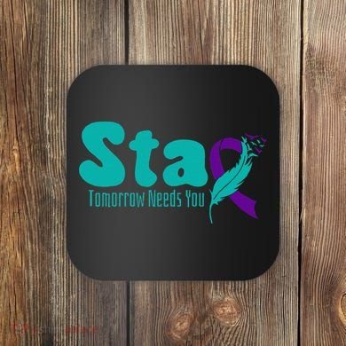 StayTomorrow Needs U Semicolon Suicide Prevention Month Coaster