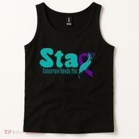 StayTomorrow Needs U Semicolon Suicide Prevention Month Tank Top thumb 2
